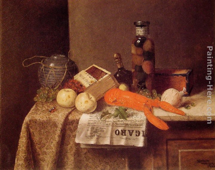 Still Life with Le Figaro painting - William Michael Harnett Still Life with Le Figaro art painting